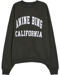 Anine Bing - Miles Logo Cotton Sweatshirt - Lyst