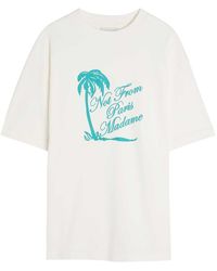 Drole de Monsieur - Slogan Palmiers Printed Cotton T-Shirt - Lyst