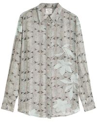 Forte Forte - Python-Print Silk-Chiffon Shirt - Lyst