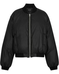 Meotine - Sol Faux Leather Bomber Jacket - Lyst