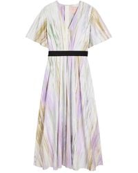ROKSANDA - Sana Printed Cotton-Poplin Midi Dress - Lyst