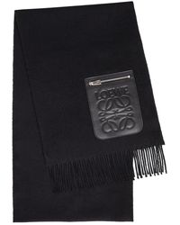 Loewe - Logo-Appliqué Wool And Cashmere-Blend Scarf - Lyst
