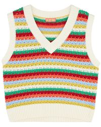 Kitri - Winona Striped Crochet-knit Vest - Lyst
