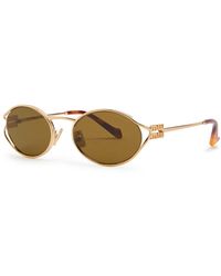 Miu Miu - Oval-Frame Sunglasses - Lyst