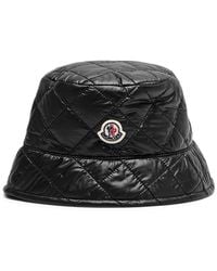 Moncler - Logo Quilted Shell Bucket Hat - Lyst