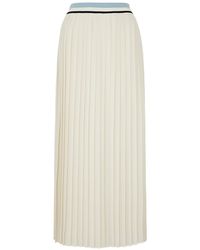 Moncler - Pleated Georgette Maxi Skirt - Lyst