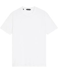 Tom Ford - Logo-Embroidered Jersey T-Shirt - Lyst