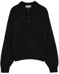 Studio Nicholson - Dune Brushed-Knit Polo Jumper - Lyst