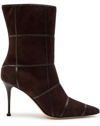 Manolo Blahnik - Trulonapla 90 Panelled Suede Mid-Calf Boots - Lyst
