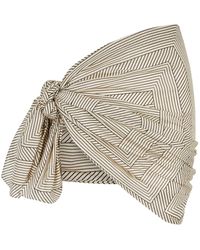 Totême - Striped Logo Cotton-blend Sarong - Lyst