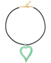 SANDRALEXANDRA - Heart Of Glass Xl Leather Cord Necklace - Lyst