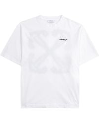 Off-White c/o Virgil Abloh - Tattoo Arrow Logo-embroidered Cotton T-shirt - Lyst