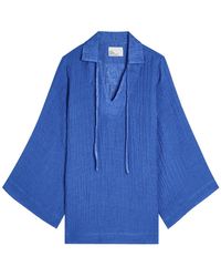 Lisa Marie Fernandez - V-Neck Linen-Blend Tunic - Lyst