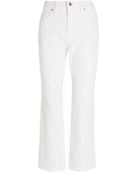 GOOD AMERICAN - Good Icon Pearl-Embellished Straight-Leg Jeans - Lyst