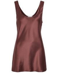 Shona Joy - Savanna Scoop-Neck Satin Tank Top - Lyst