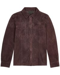 PAIGE - Baltimore Suede Overshirt - Lyst