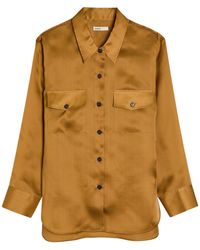 KHAITE - Matteo Silk-Organza Shirt - Lyst