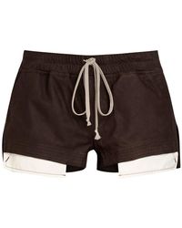 Rick Owens - Fog Boxers Suede Shorts - Lyst