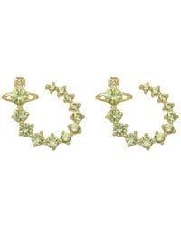 Vivienne Westwood - Lydia Embellished Orb Hoop Earrings - Lyst