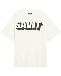 SAINT Mxxxxxx - Alpha Logo-Print Cotton T-Shirt - Lyst
