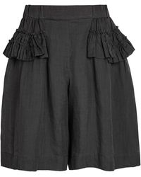 Dries Van Noten - Pacuna Ruffled Cropped Ramie Trousers - Lyst