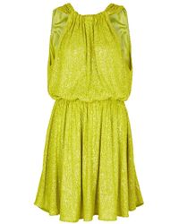 In the mood for love Belle Vie Lime Sequin Mini Dress - Green