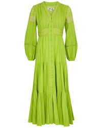 Diane von Furstenberg - Gigi Tiered Cotton Midi Dress - Lyst
