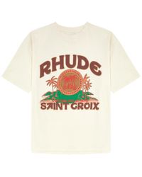 Rhude - Saint Croix Logo Cotton T-shirt - Lyst