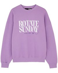 ROTATE SUNDAY - Logo-embroidered Cotton Sweatshirt - Lyst