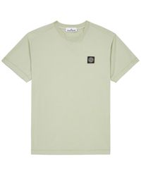 Stone Island - Logo Cotton T-Shirt - Lyst