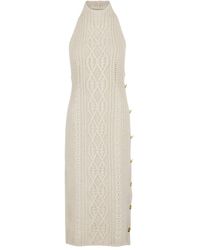 Palm Angels - Open-back Cable-knit Midi Dress - Lyst