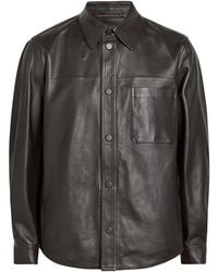 Slowear - Leather Overshirt Jacket - Lyst