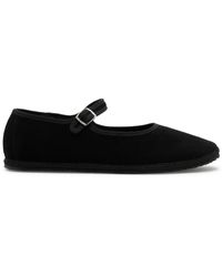 Vibi Venezia - Suede Mary Jane Flats - Lyst