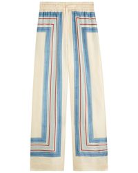 Zimmermann - Rebellion Patterned Wide-Leg Silk Trousers - Lyst