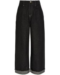 Damson Madder - Pascal Turn-Up Wide-Leg Jeans - Lyst