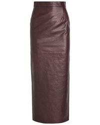 SKIIM - Huguette Leather Maxi Skirt - Lyst