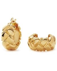 Missoma - X Lucy Williams Waffle Mini 18kt -plated Hoop Earrings - Lyst