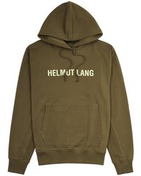 Helmut Lang - Outer Space Logo Hooded Cotton Sweatshirt - Lyst