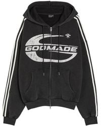 GODMADE - Imperial Logo Striped Hooded Cotton Sweatshirt - Lyst