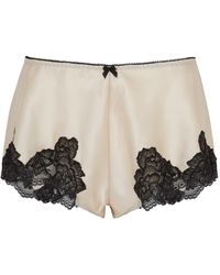 Nk Imode - Morgan Lace-trimmed Silk Shorts - Lyst