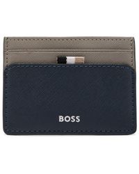 BOSS - Zair Colour-Block Leather Card Holder - Lyst