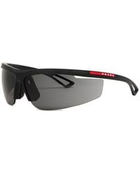 Prada Linea Rossa - Wrap-Around Mask Sunglasses - Lyst