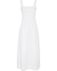 Faithfull The Brand - Messina Smocked Linen Maxi Dress - Lyst