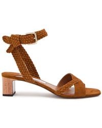 Jimmy Choo - Rori 45 Braided Suede Sandals - Lyst