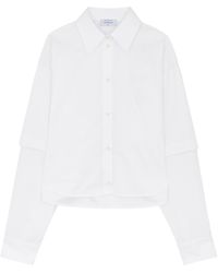 Off-White c/o Virgil Abloh - Off- Layered Cotton-poplin Shirt - Lyst