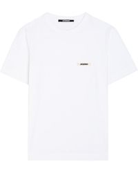 Jacquemus - Le T-Shirt Gros Grain Logo Cotton T-Shirt - Lyst