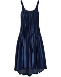 Alice + Olivia - Diana Structured Velvet Midi Dress - Lyst