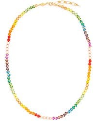 Anni Lu - Tennis Kinda 18kt Gold-plated Beaded Necklace - Lyst