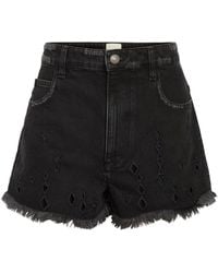 Isabel Marant - Aecia Cut-Out Denim Shorts - Lyst