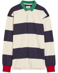 Drake's - Striped Cotton Polo Rugby Top - Lyst